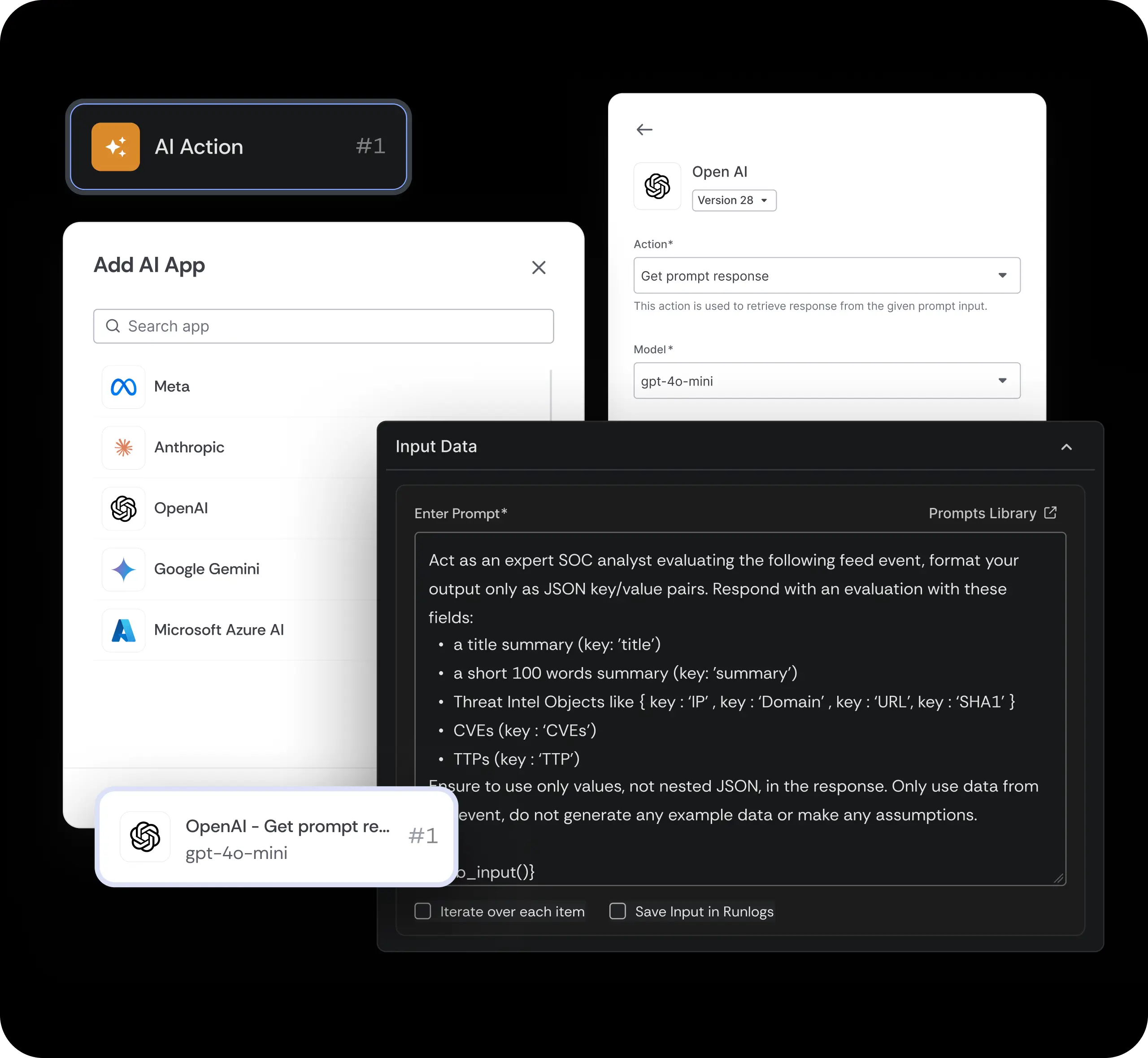 Image showing how Cyware enables you with an AI-powered custom code generator for security automation